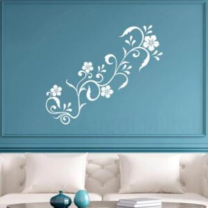 Decorazioni adesive floreali da parete, adesivi murali