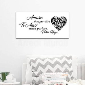 quadro frase d'amore Hugo