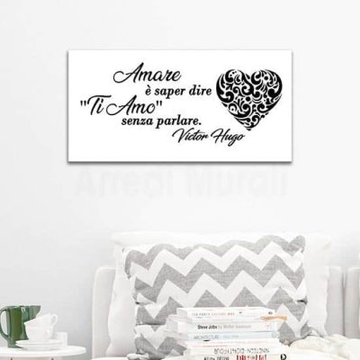 quadro frase d'amore Hugo
