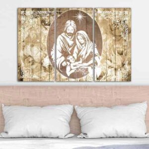 tele moderne con disegno Sacra Famiglia