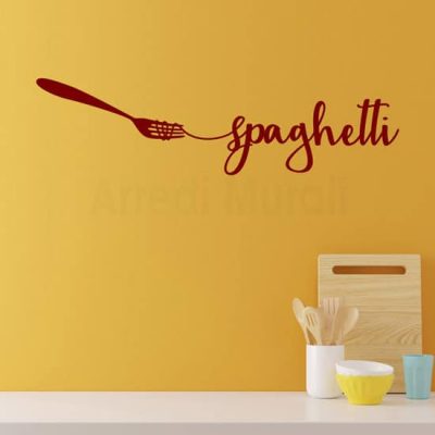 Adesivi da parete spaghetti per cucina, decorazione murale