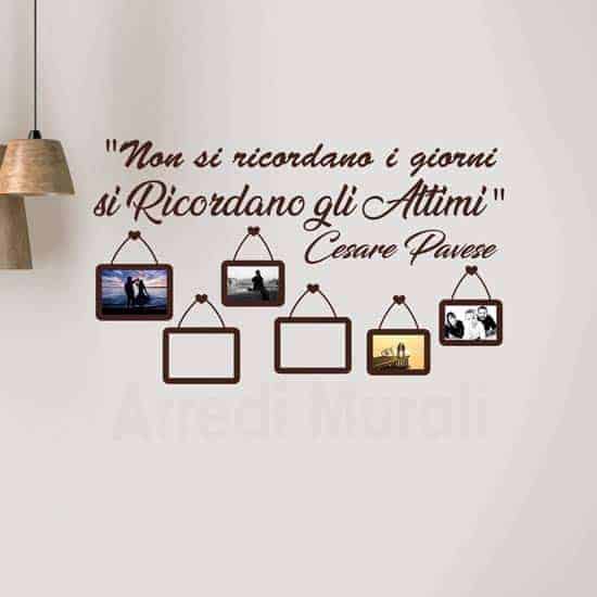 Frase adesiva con cornici per foto