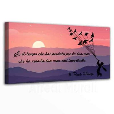 Quadro con frase del Piccolo Principe