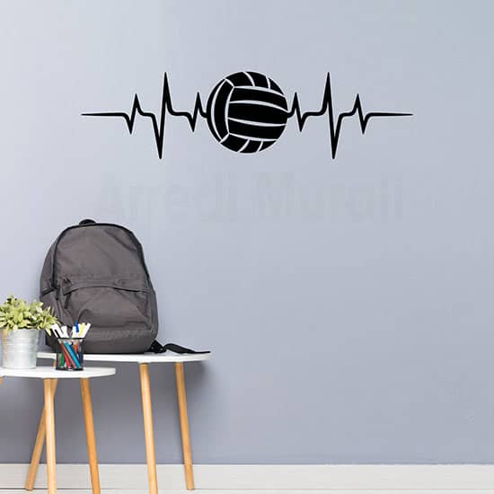 Adesivi murali amore per la pallavolo