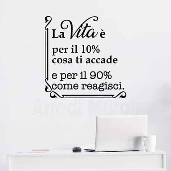 Adesivi murali con frase motivazionale