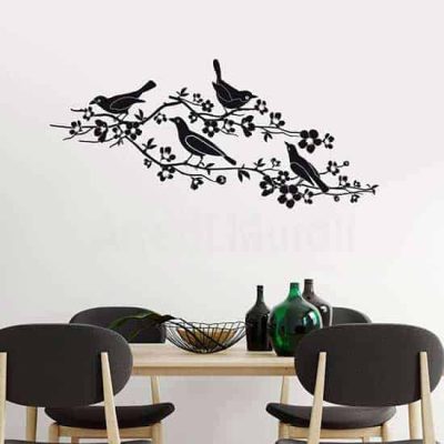 Adesivi murali fiori e uccelli