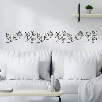 Adesivi murali floreali greca composta