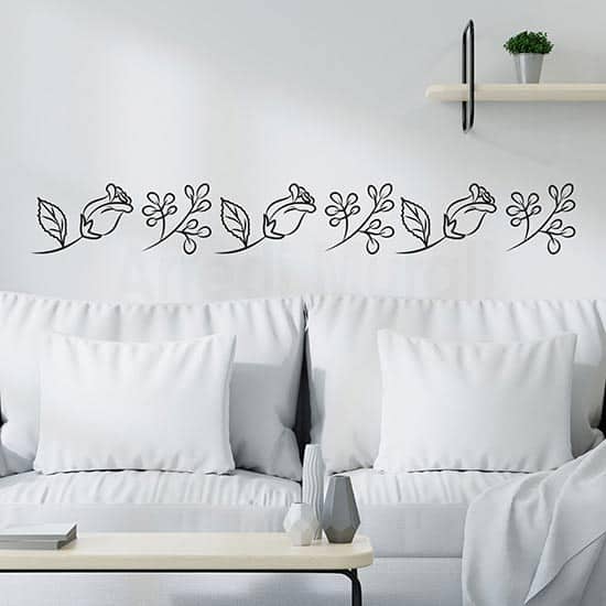 Adesivi murali floreali greca composta