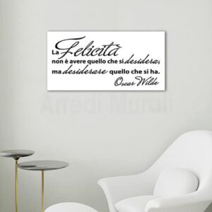 Quadro moderno con frase di Wilde, stampa su tela