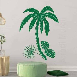 Adesivi murali piante esotiche, decorazioni da parete