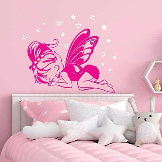 fatina adesiva per cameretta con stelle