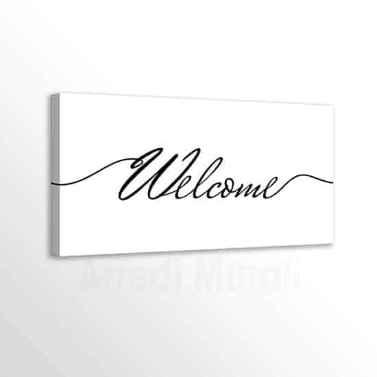 Quadro stampa su tela welcome