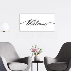 Quadro stampa su tela welcome, decorazione moderna