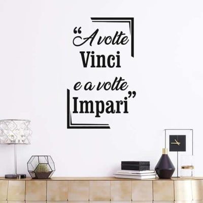 Frase adesiva motivazionale da parete