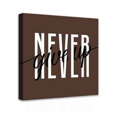 Quadro con frase non mollare mai