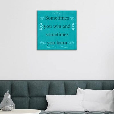 Quadro con frase vinci o impari, stampa su tela