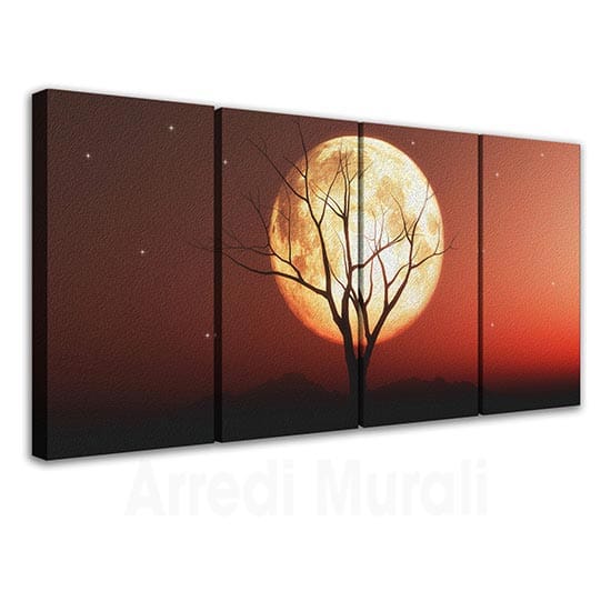 Tele canvas con paesaggio al tramonto