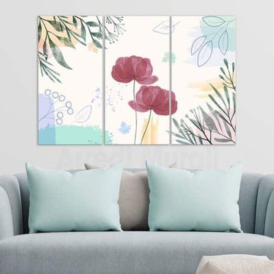 Quadri astratti stampe su tela, 3 tele canvas