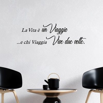 Decorazione adesiva da parete con frase