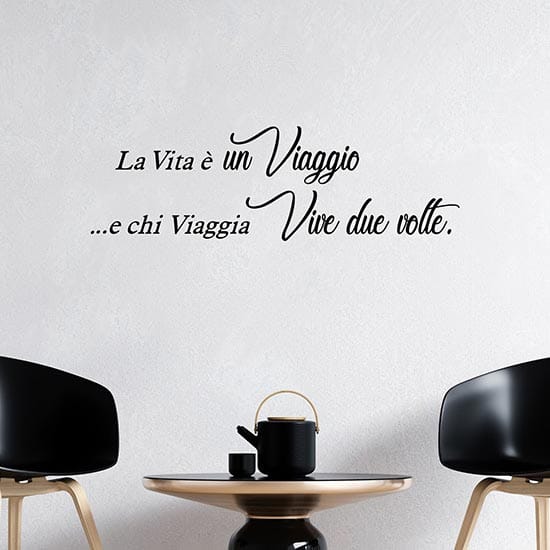 Decorazione adesiva da parete con frase
