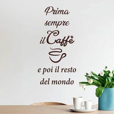 Scritta da parete caffe