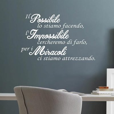 Frase adesiva motivazionale per muro, decorazione la parete
