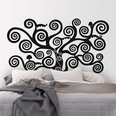 Adesivo albero della vita testata letto, decorazione murale