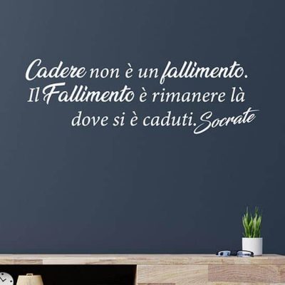 Adesivi da muro con frase motivazionale di Socrate
