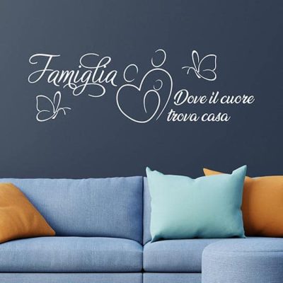 Decorazione adesiva per la famiglia bianca