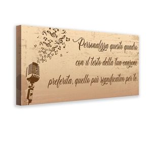 Quadro personalizzato con testo musicale 1