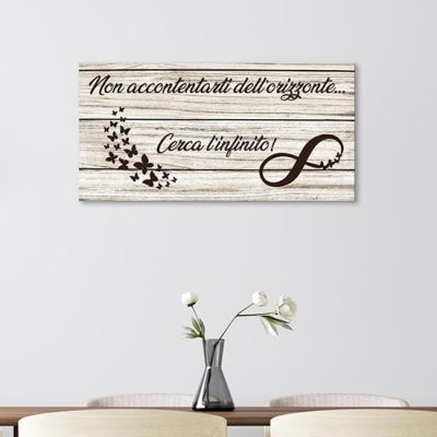 quadro shabby con frase su tela per arredare le pareti