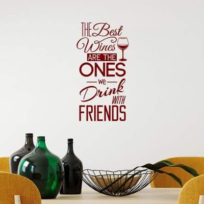 Scritte adesive per cucina sul vino