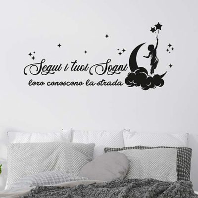 Frase adesiva per camera da letto