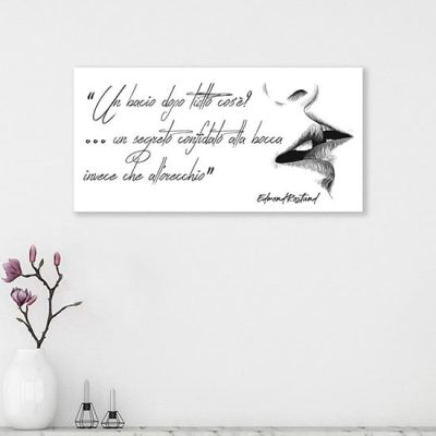 Quadro con scritta di Edmond Rostand stampa su tela