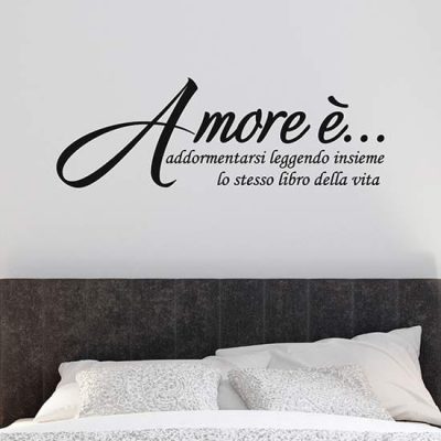 Scritta adesiva per camera da letto