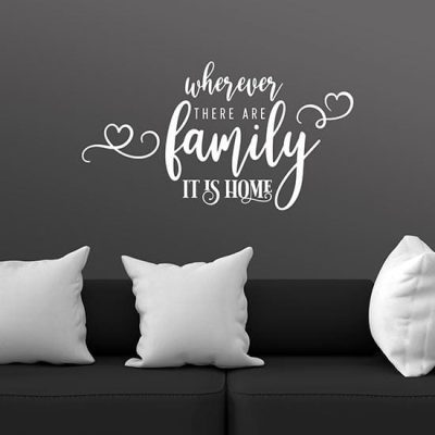 scritte adesive per pareti sulla famiglia