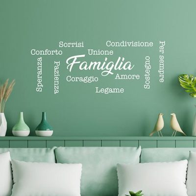 Adesivi da muro con scritte per la famiglia