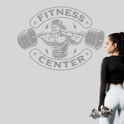 Adesivi murali fitness center decorazioni da parete