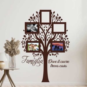 Albero adesivo con cornici foto