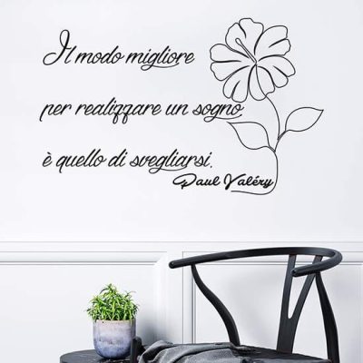 Decorazione adesiva con frase di Valéry