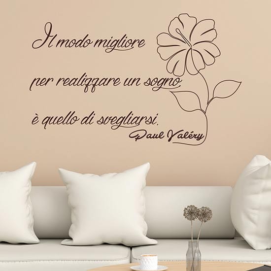 Decorazione adesiva con frase