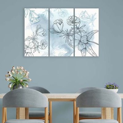 Quadri con fiori su tela