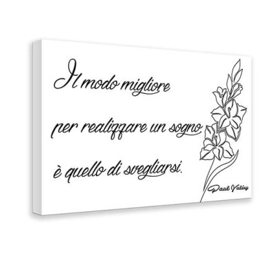 quadro con frase bianco e nero