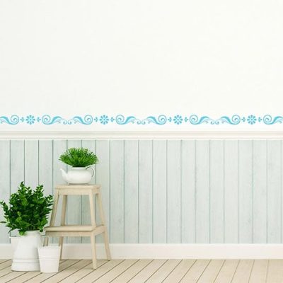 Greche adesive con fiori stickers murali