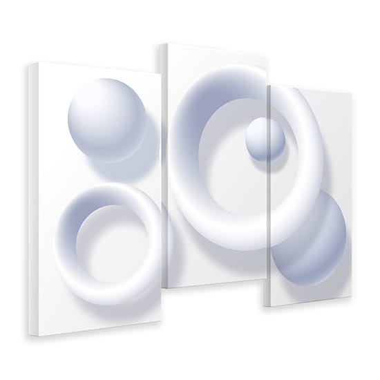 Quadri astratti bianchi su tela