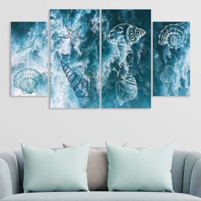 Quadri mare con stampe su tela arte moderna
