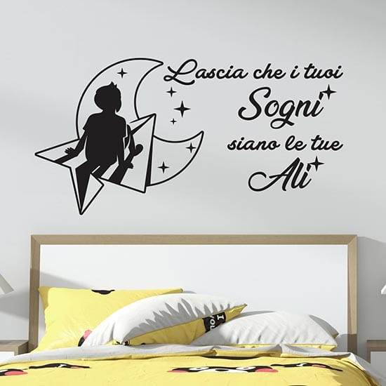 Frase motivazionale adesiva da muro