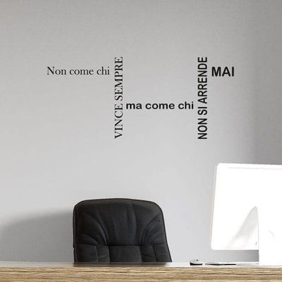 Stickers murali con frase motivazionale
