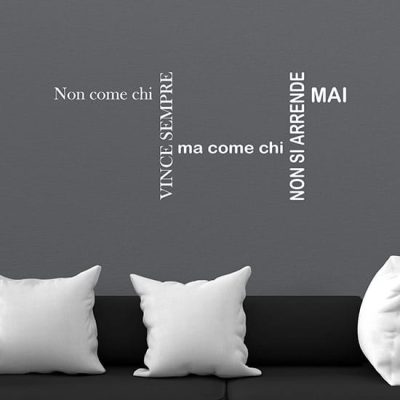 Stickers murali con frase motivazionale da muro