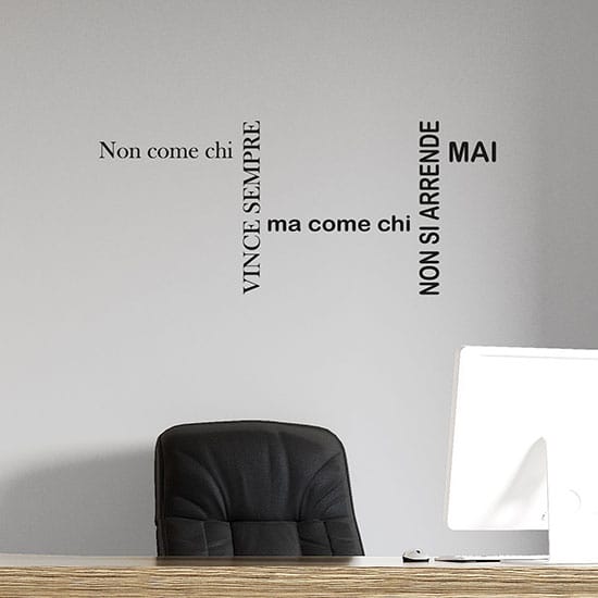 Stickers murali con frase motivazionale